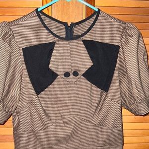 Stop Staring! Houndstooth Wiggle Dress GUC